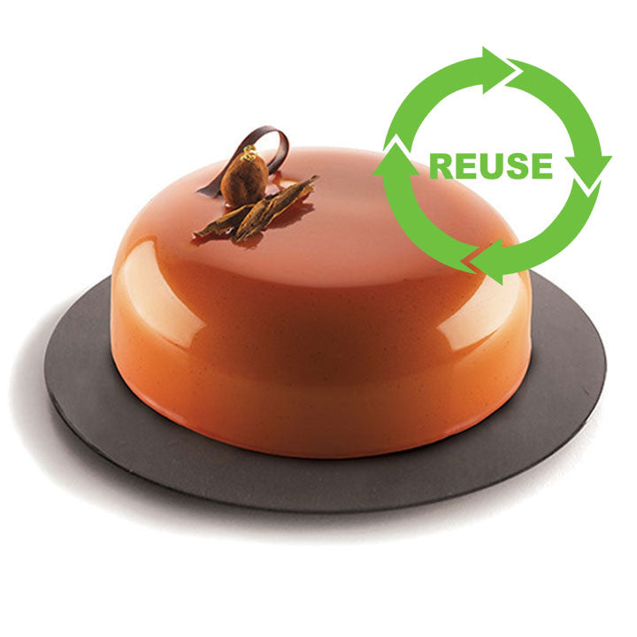 ΔΙΣΚΟΣ ΤΟΥΡΤΑΣ ΣΤΡΟΓΓΥΛΟΣ ΜΑΥΡΟΣ SILIKOMART ΔΙΣΚΟΣ, ΔΙΣΚΟΣ ΤΟΥΡΤΑΣ SILIKOMART