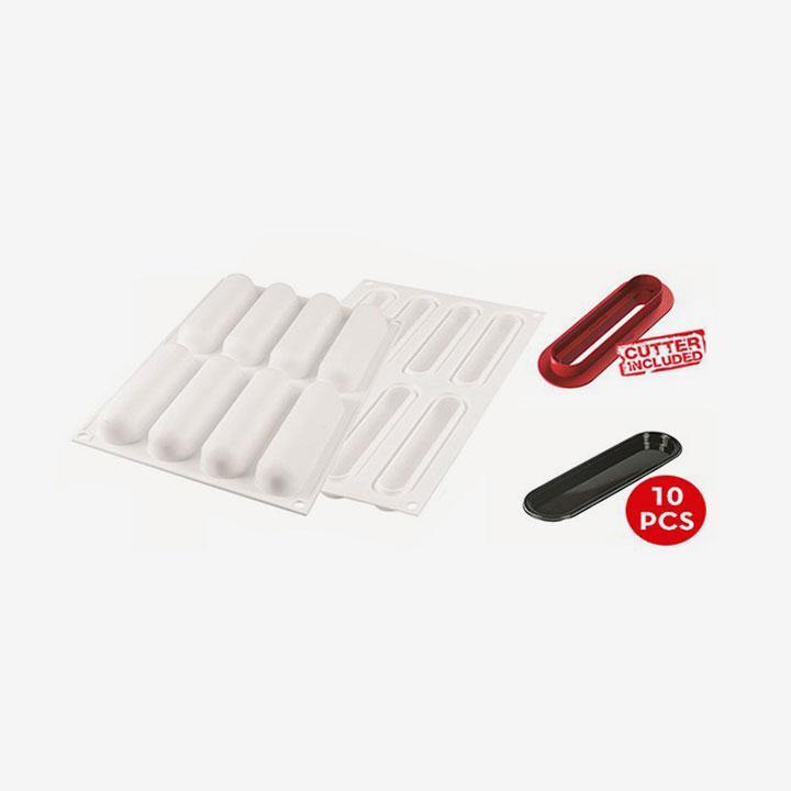 Silikomart Truffle eclair 75 bakmat 13 x 3 x 2,7 cm Silikomart Truffle eclair 75 bakmat 13 x 3 x 2,7 cm
