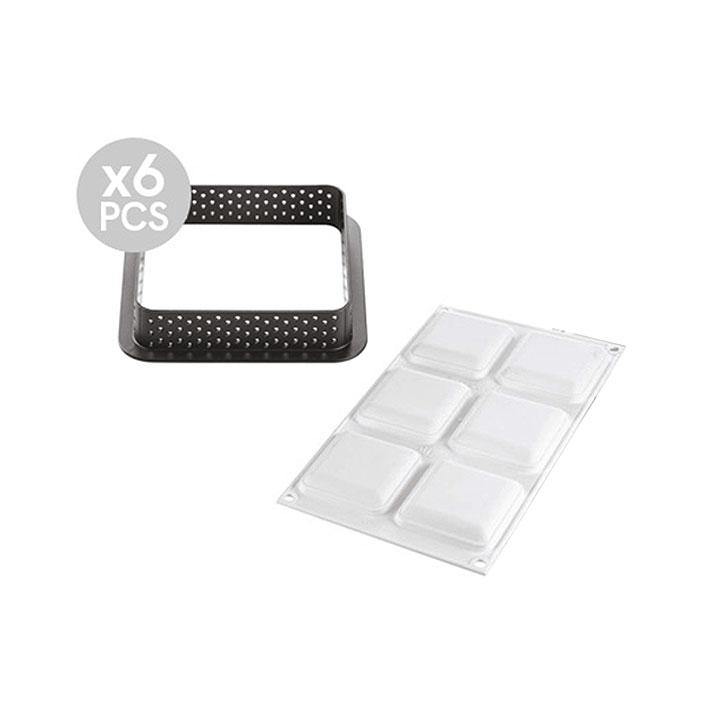 KIT TARTE RING SQUARE 80X80 SILIKOMART - LAOUDIS FOODS