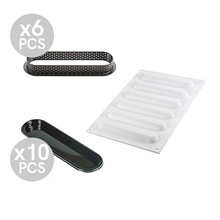 KIT TARTE RING OBLONG 146X35 H20 SILIKOMART - LAOUDIS FOODS
