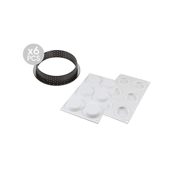 KIT TARTE RING ROUND Ø80 SILIKOMART - LAOUDIS FOODS